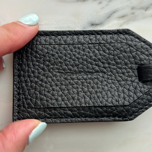 Mackage Black Leather Luggage Tag NWOT - Picture 2 of 3